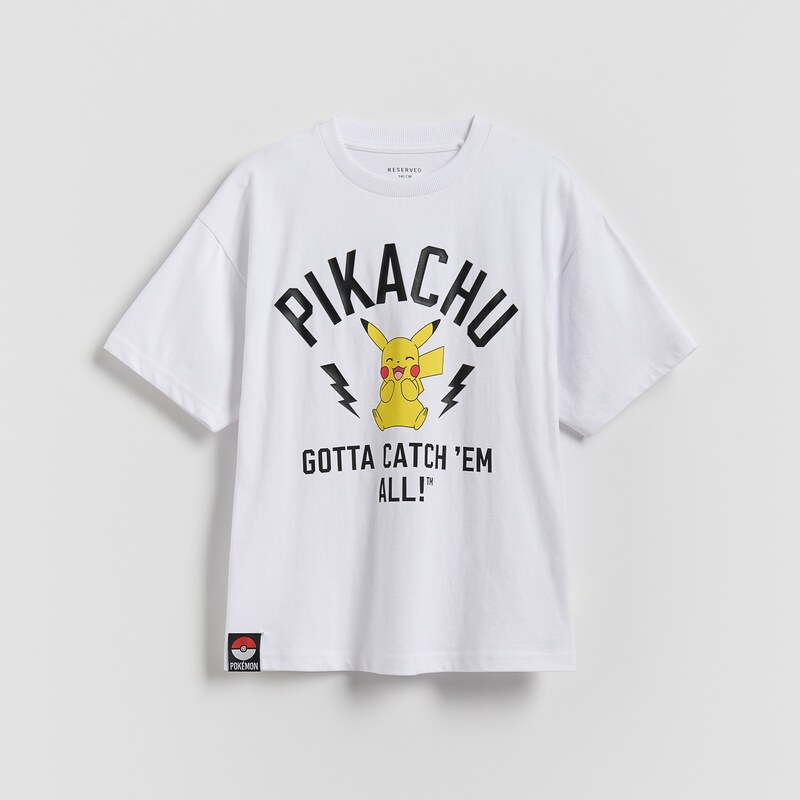 Reserved - Bavlněné tričko Pokemon - bílá