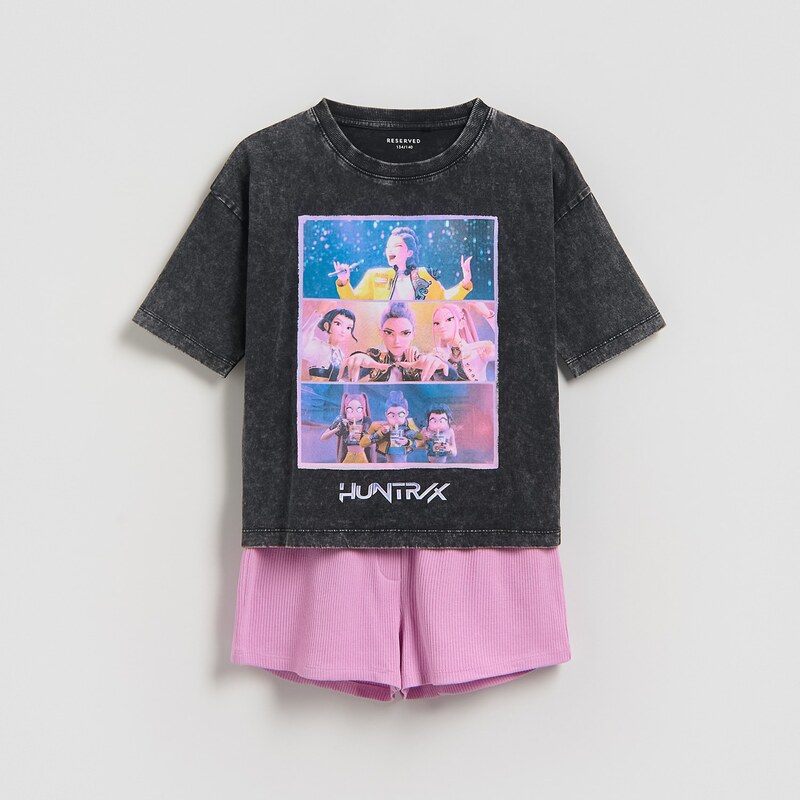 Reserved - GIRLS` PYJAMA - černý