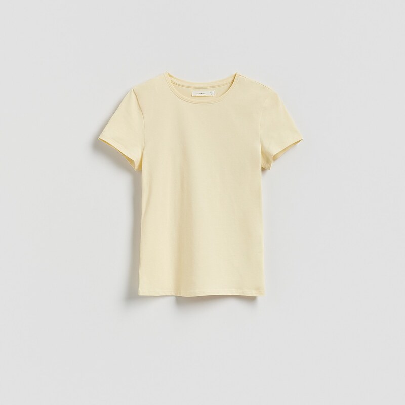 Reserved - Tričko slim fit - světle žlutá 114614302