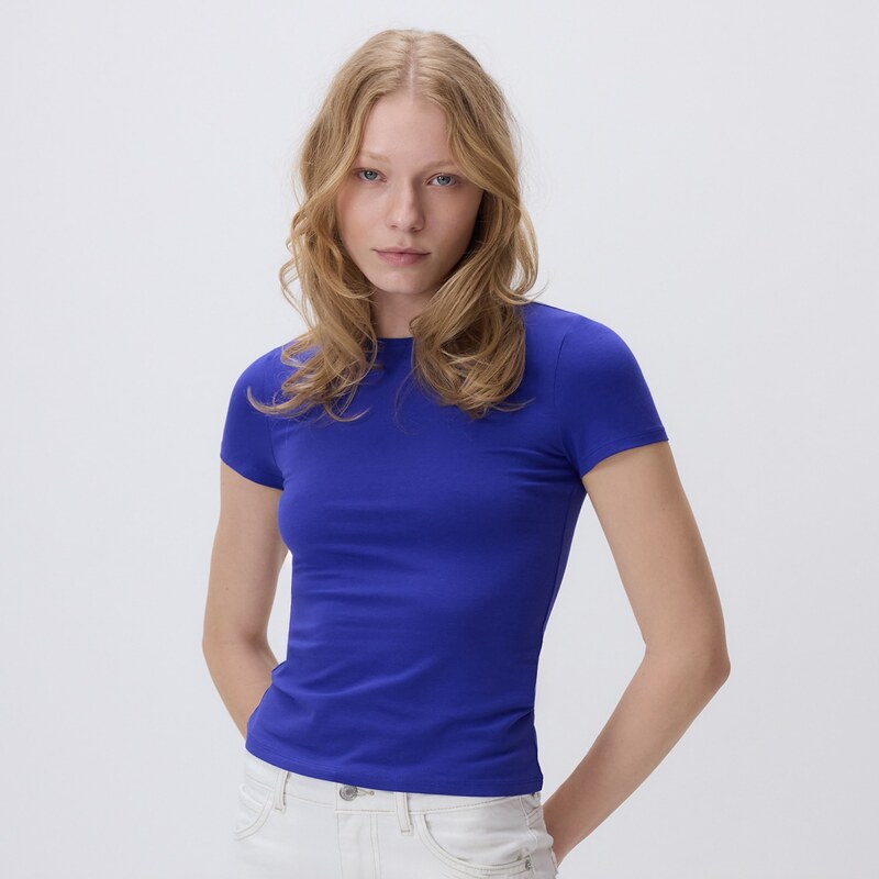 Reserved - Tričko slim fit - hyacintová 114614304