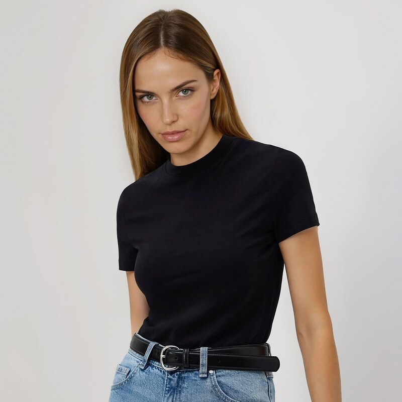 Reserved - Tričko slim fit - černý 114614324