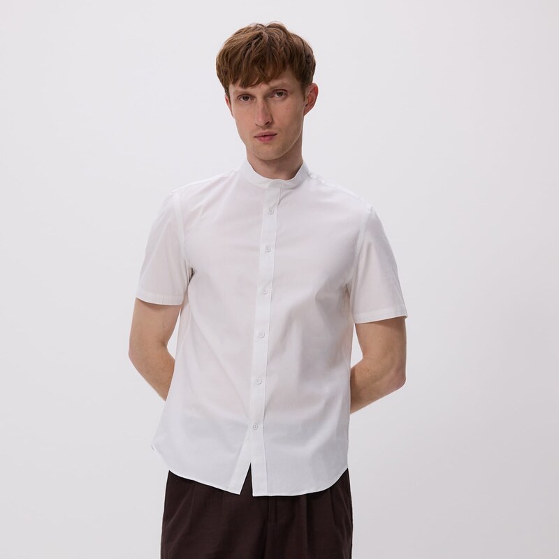 Reserved - Košile slim fit se stojáčkem - bílá
