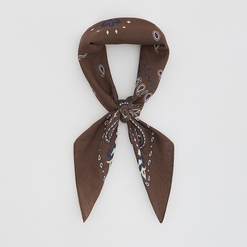 Reserved - Vzorovaná bandana - hnědá 114616461