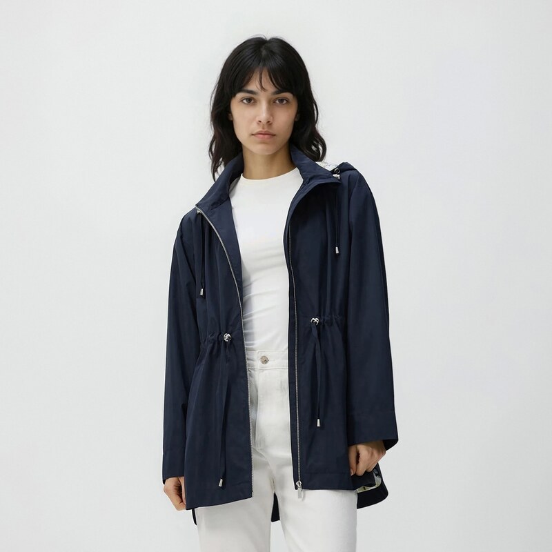 Reserved - Bunda parka s kapucí - tmavomodrá 114617850