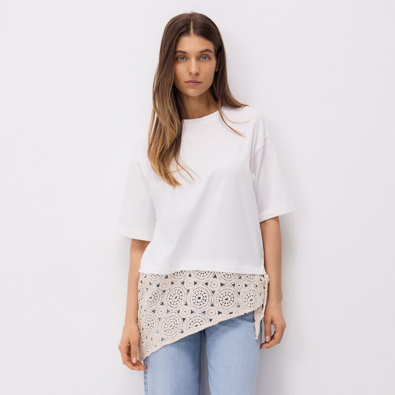 Reserved - LADIES` BLOUSE - bílá