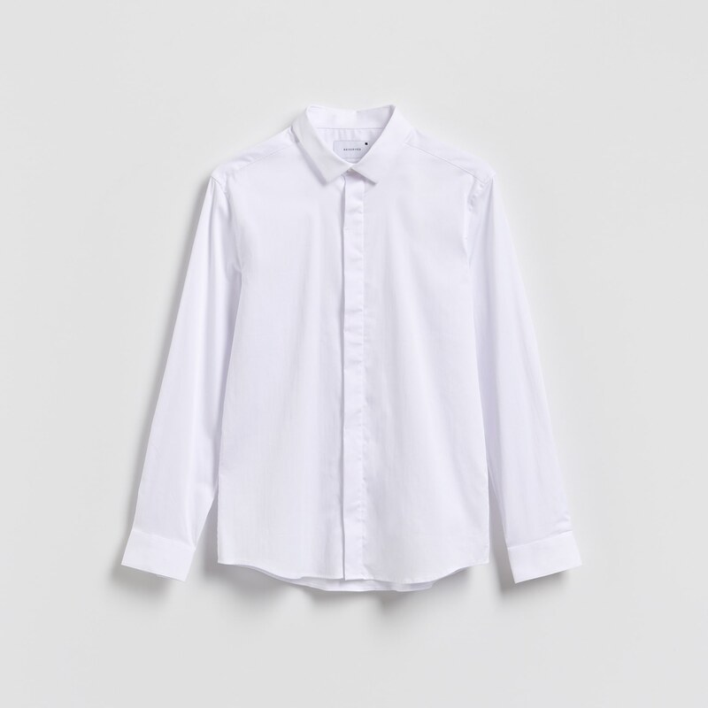 Reserved - Hladká košile super slim fit - bílá