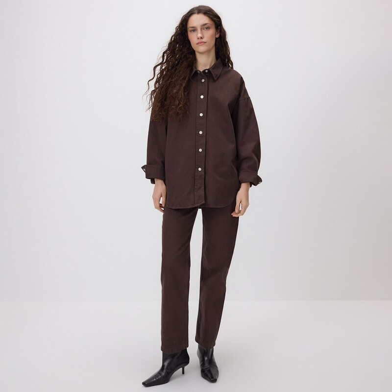 Reserved - Džíny straight fit - dark grey jeans