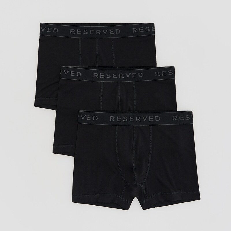 Reserved - 3 pack boxerek Long z viskózy - černý