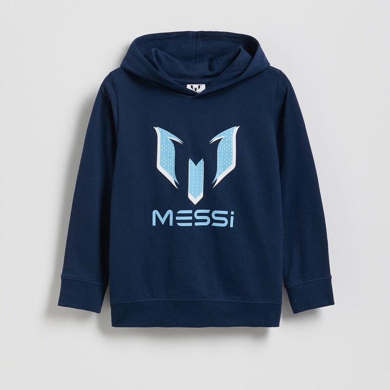 Reserved - Mikina s kapucí Messi - tmavomodrá
