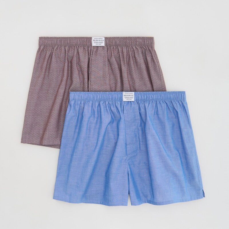 Reserved - MEN`S BOXER SHORTS - modrá