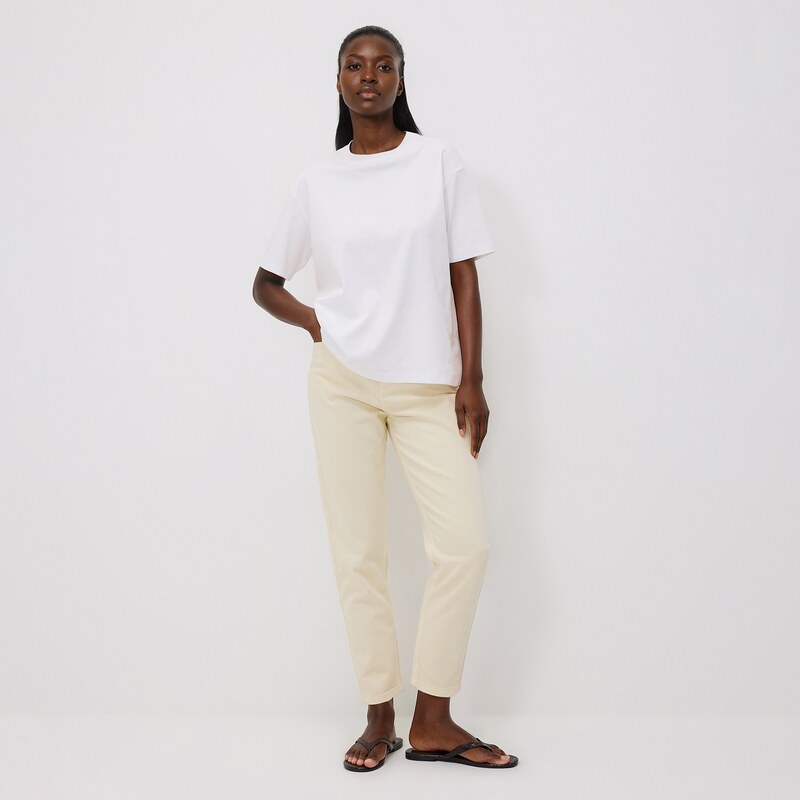 Reserved - LADIES` JEANS TROUSERS - žlutá