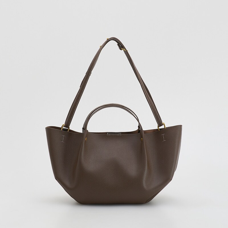 Reserved - Kabelka shopper - hnědá 114621405