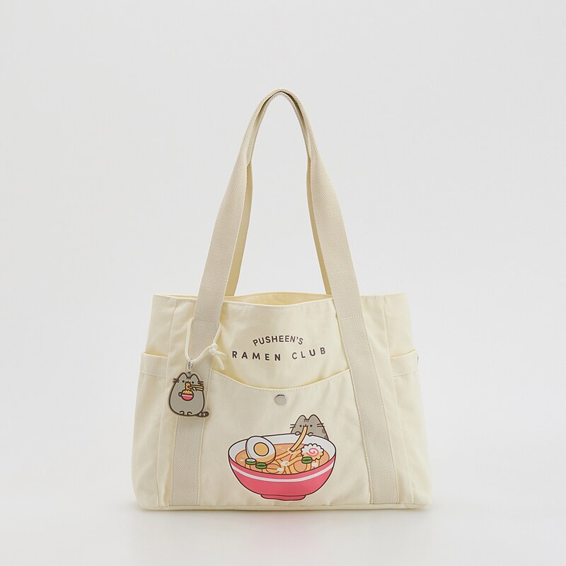 Reserved - Taška shopper Pusheen - tělová 114622375