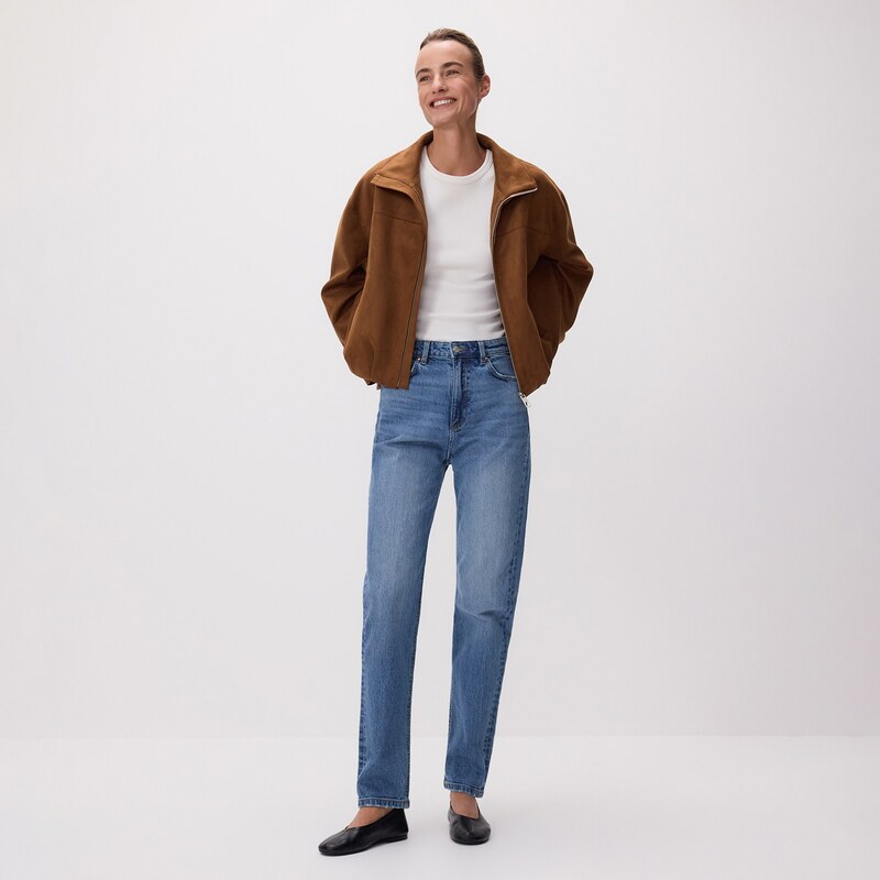 Reserved - LADIES` JEANS TROUSERS - modrá