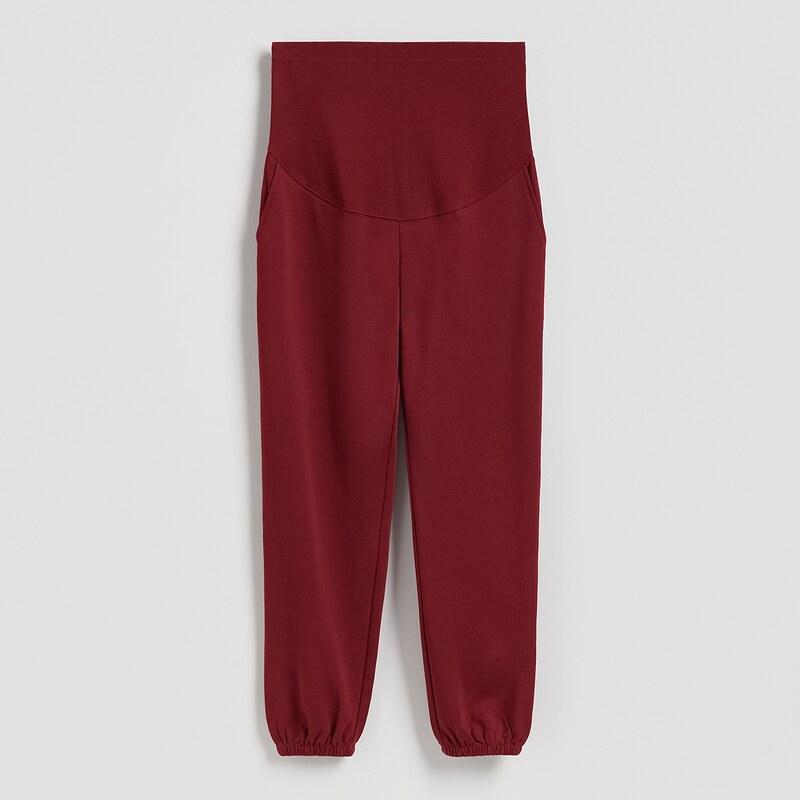 Reserved - Bavlněné jogger kalhoty - hnědá 114623448