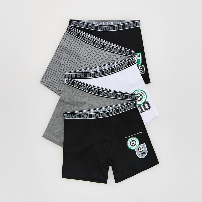 Reserved - Bavlněné boxerky 5‑pack - černý