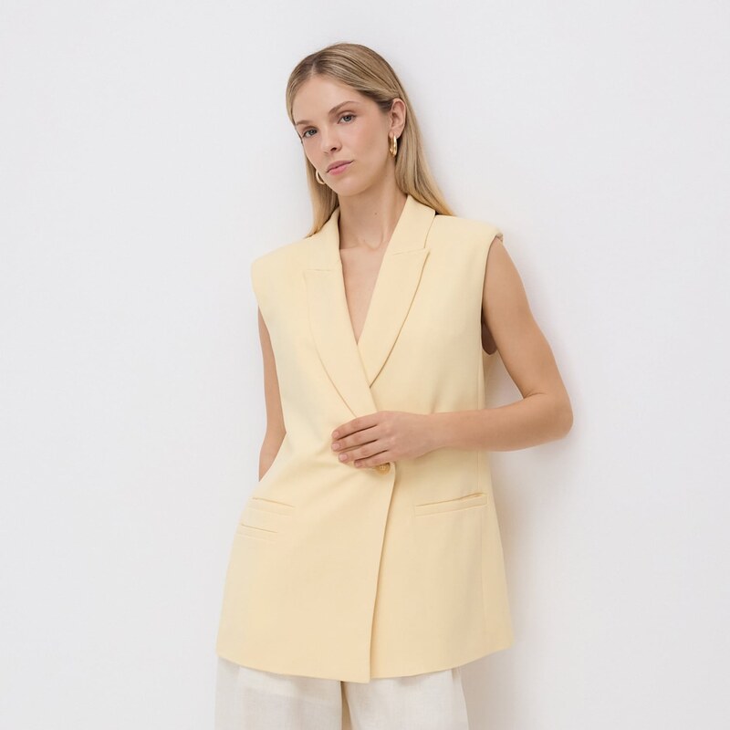 Reserved - LADIES` VEST - světle žlutá 114623812