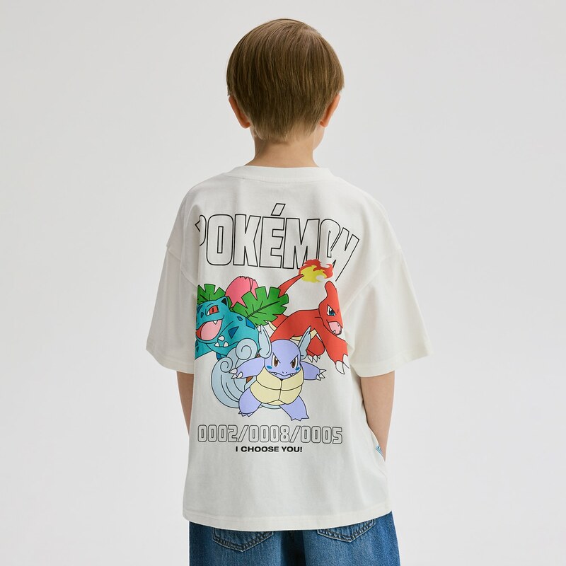 Reserved - Tričko s potiskem Pokémon - krémová