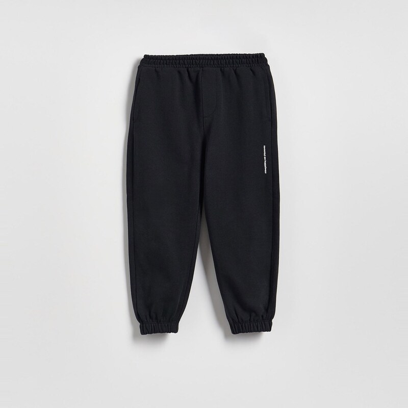 Reserved - Bavlněné jogger kalhoty - černý
