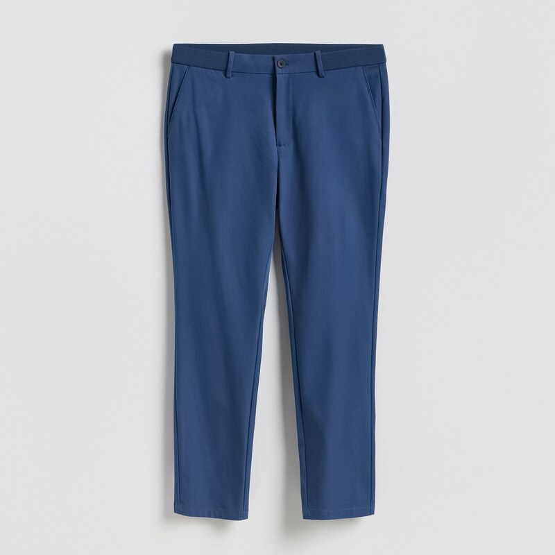 Reserved - Kalhoty chino slim fit - modrá