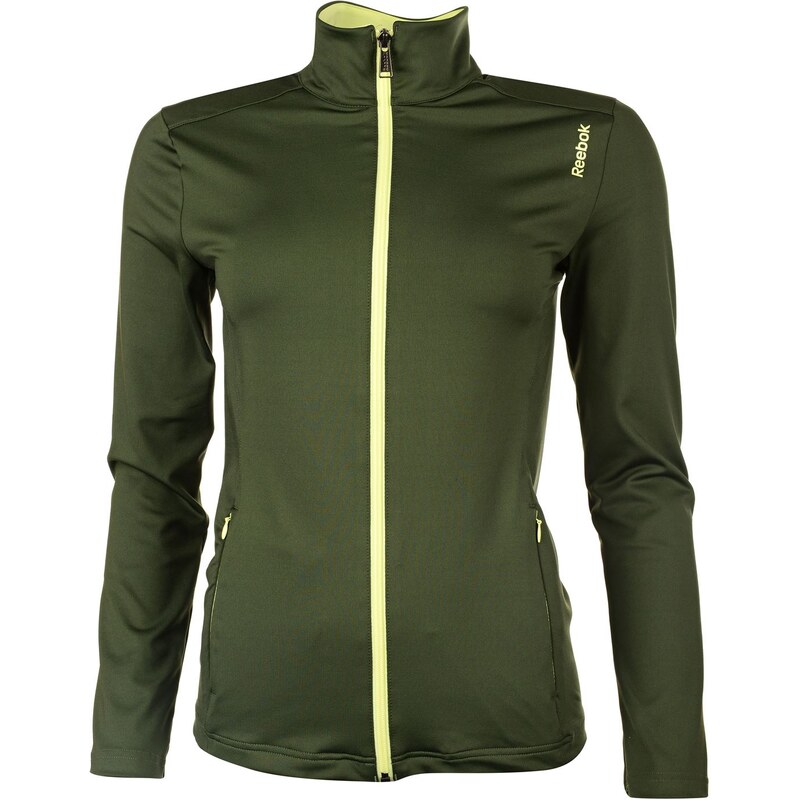 Reebok Sport Essential Play Dry Track Jacket, olive/yellow