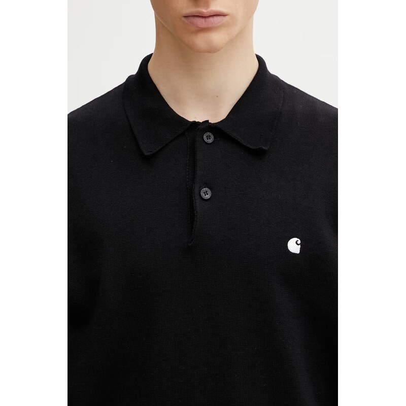 Carhartt WIP L/S Madison Polo svetr bavlněný pánský