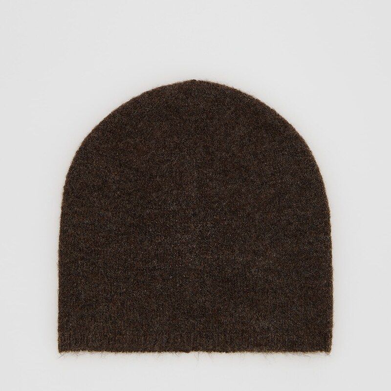 Reserved - Beanie - tmavě hnědá 114626464