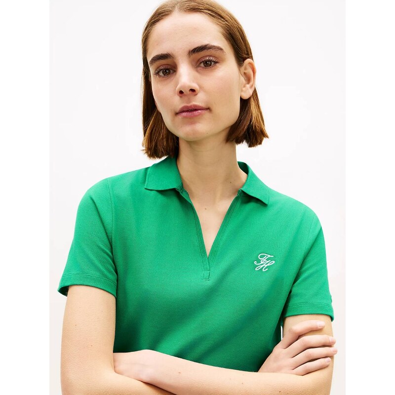 Tommy Hilfiger dámské zelené polo šaty