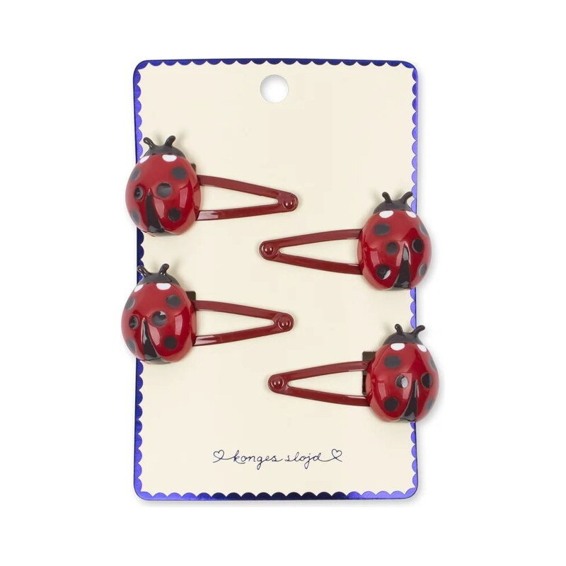 Konges Sløjd Sponky do vlasů Ladybug – set 4 ks