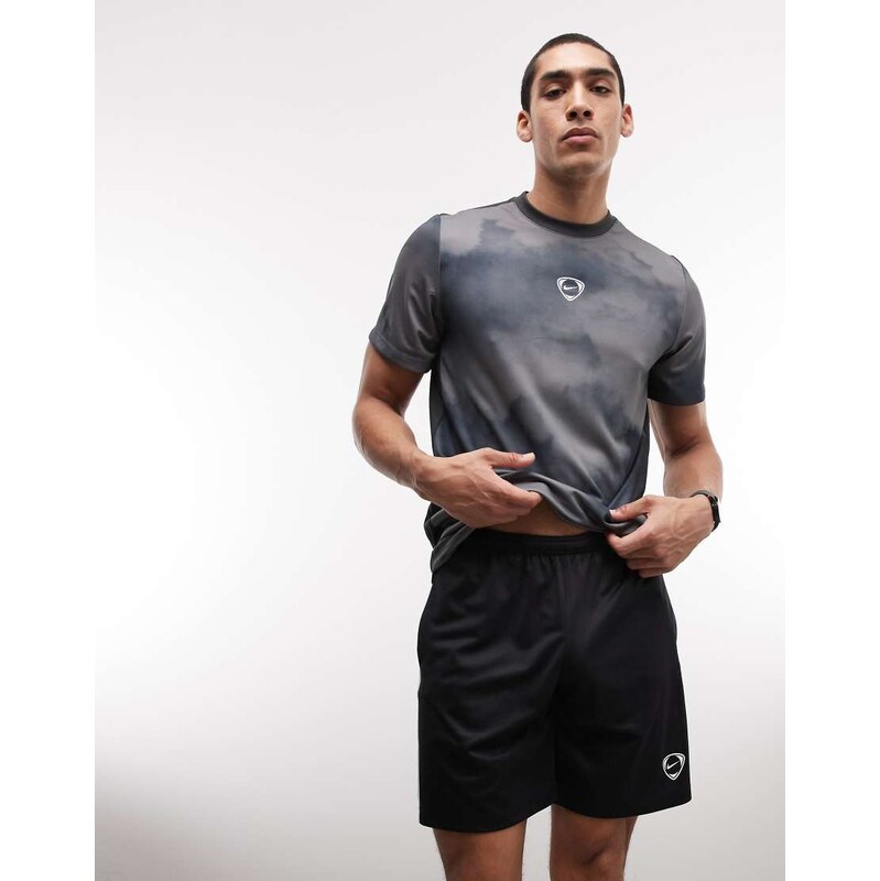 Nike Football Dri-FIT Academy+ logo shorts in black