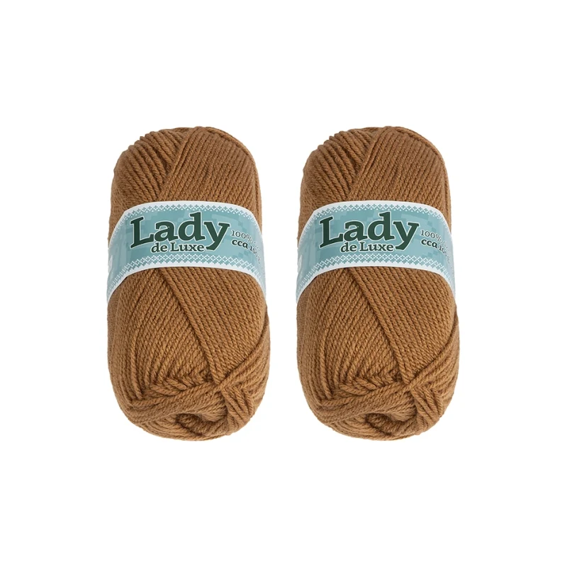 Bellatex SET 2ks Příze LADY DE LUXE 100g / 238 m Hnědá 114849648