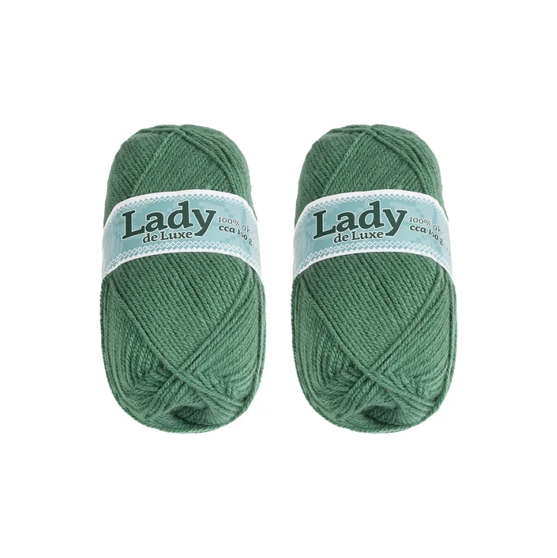 Bellatex SET 2ks Příze LADY DE LUXE 100g / 238 m Zelená,Mechová