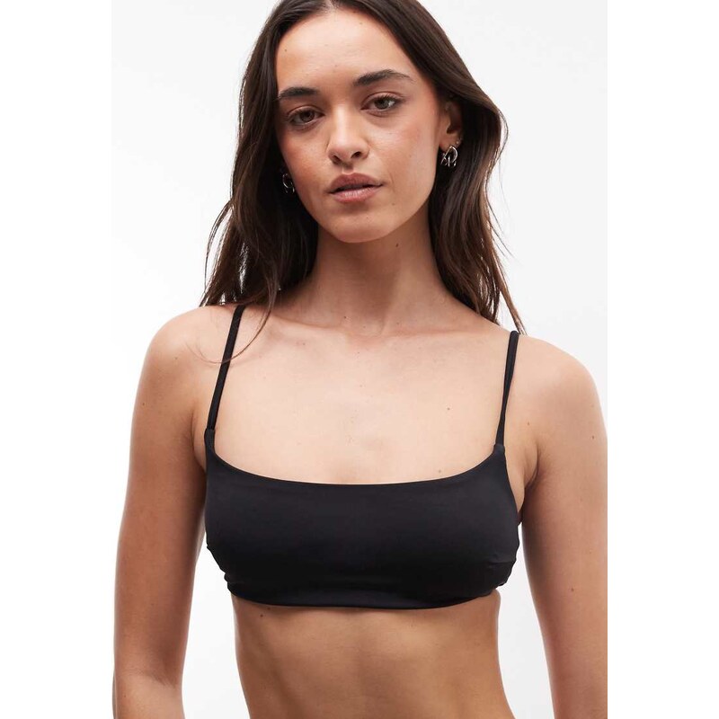 Weekday mix and match square neck bikini top in black 114849959