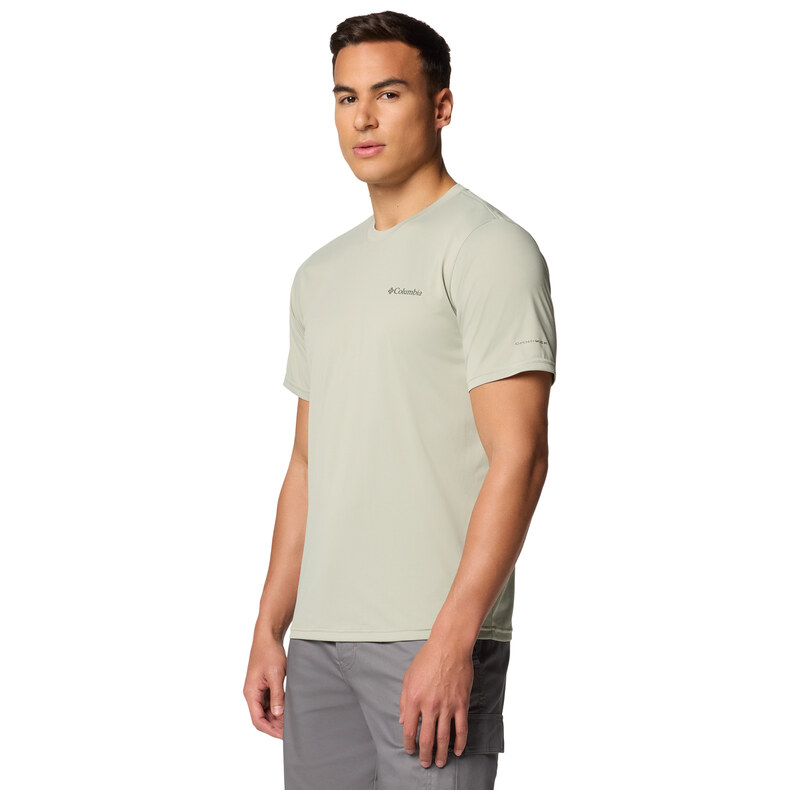 Pánské Tričko s krátkým rukávem COLUMBIA COLUMBIA HIKE CREW 1990391348 – Olivová