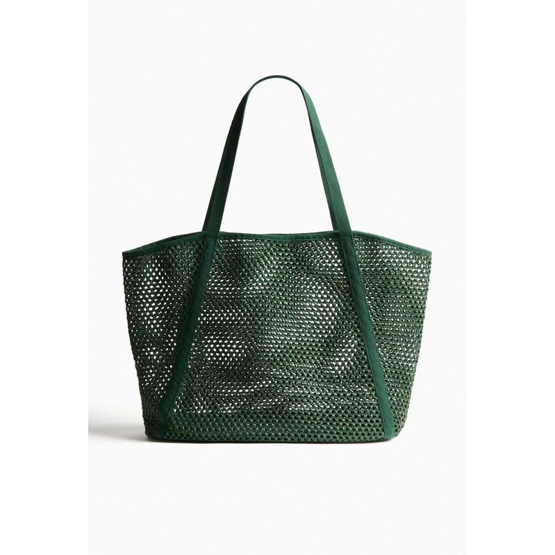 H&M - Net beach bag - zelená 114851283
