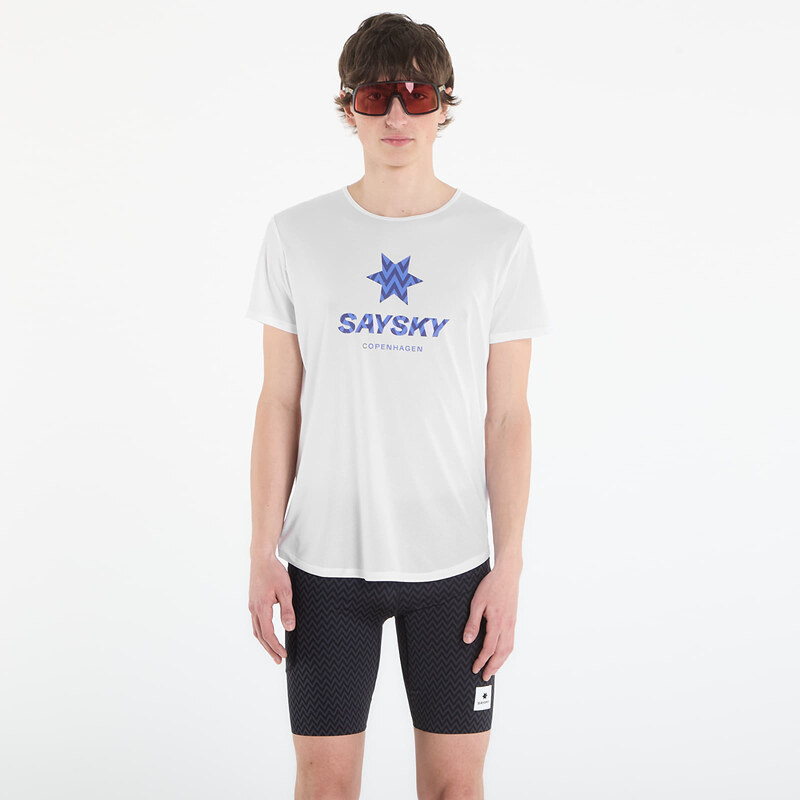 Tričko SAYSKY Zig Zag Flow T-shirt White L