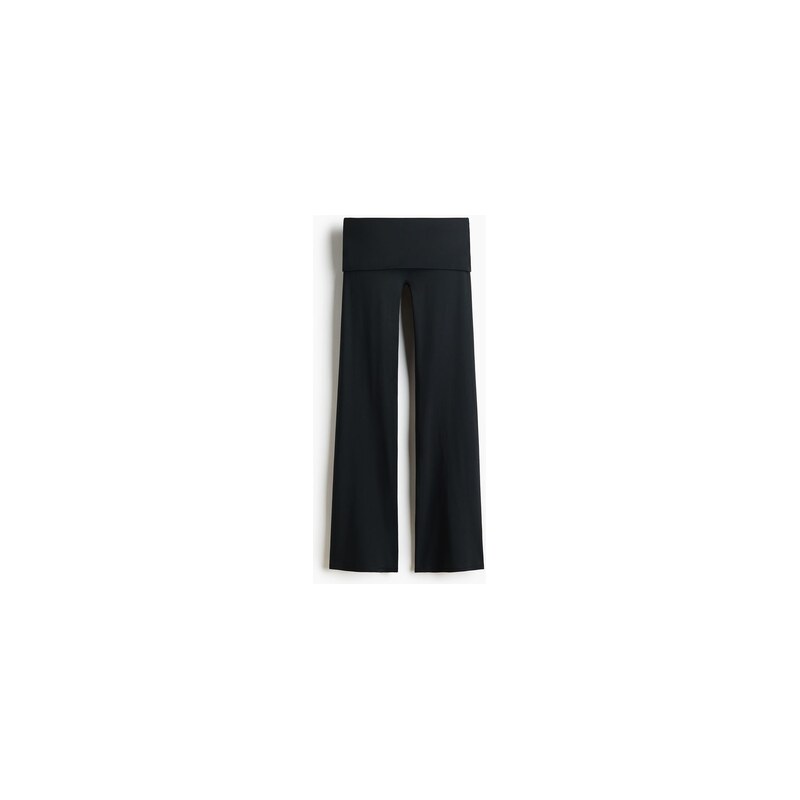 H&M - Sportovní legíny Fold-overs Lycrou - Černá