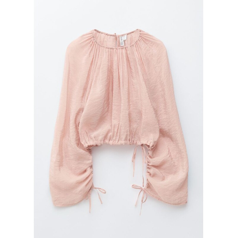 H&M - Objemná halenkas detailem vázání - oranžová 114851375