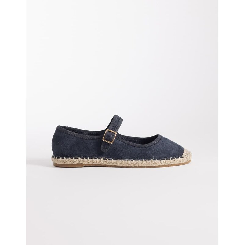 ASOS DESIGN Jasmine mary jane espadrille ballet in navy-Green 114853591