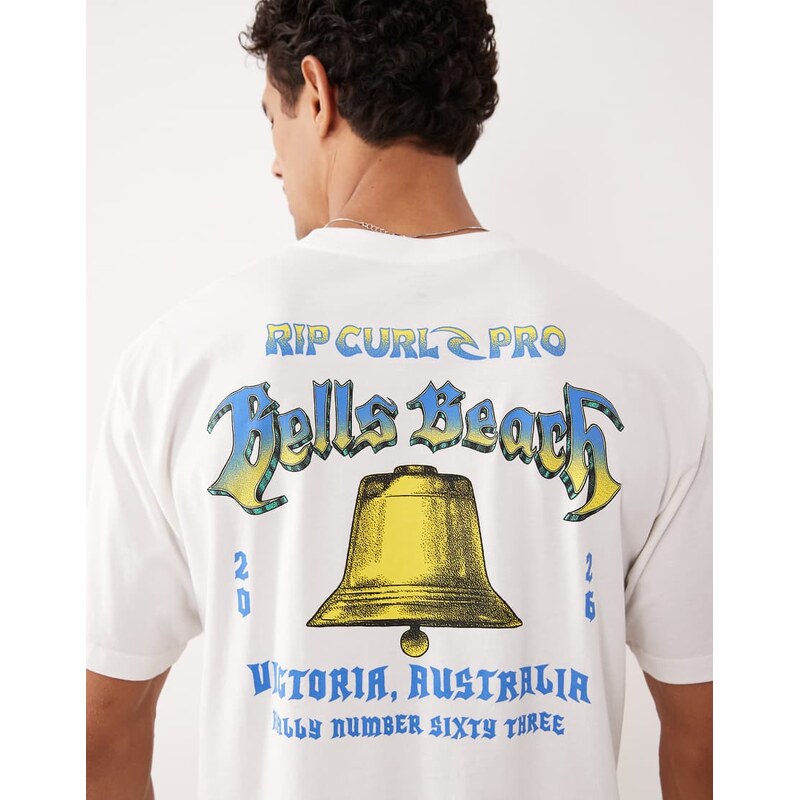 Ripcurl Rip Curl bells pro print t-shirt in white