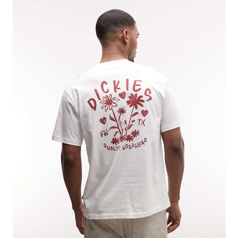 Dickies Cherry Fork backprint t-shirt in white - exclusive to ASOS
