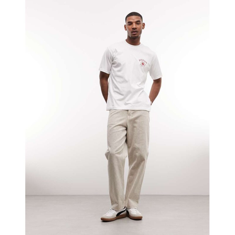 Dickies Cherry Fork backprint t-shirt in white - exclusive to ASOS