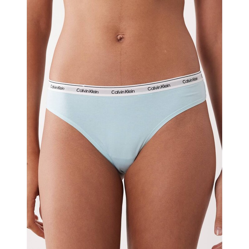 Calvin Klein Icon Logo Brazilian briefs in blue 114853683