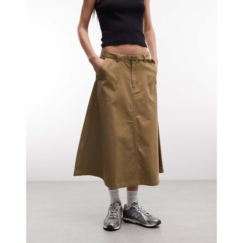 The North Face Twill midi skirt in beige-Neutral 114853711