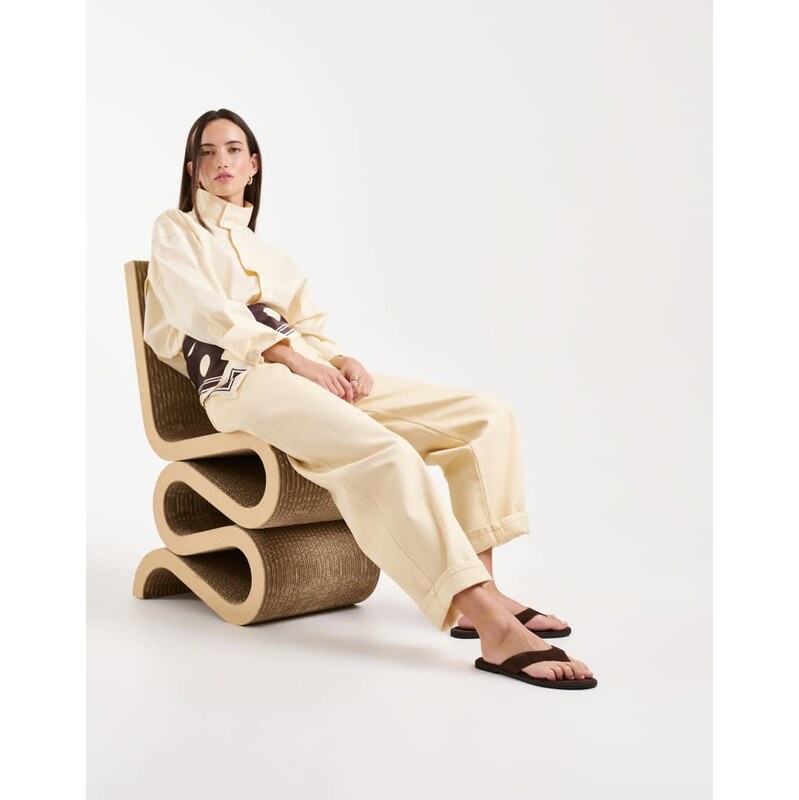 Vagabond Shoemakers Zaida suede flip flops in brown