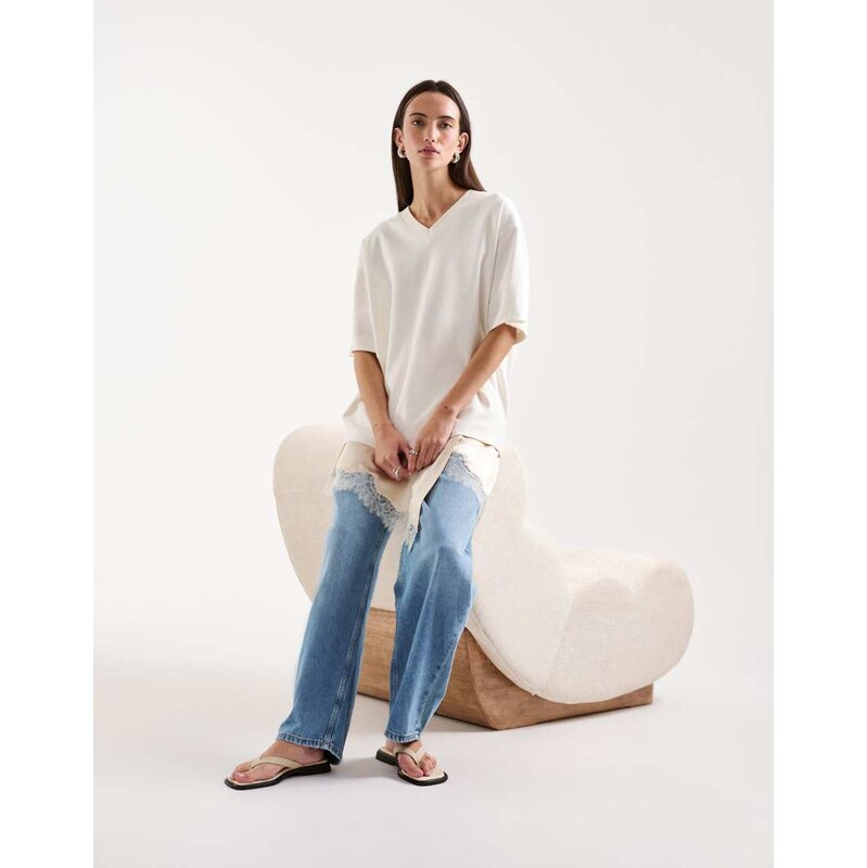 Vagabond Shoemakers Izzy leather flip flops in off white