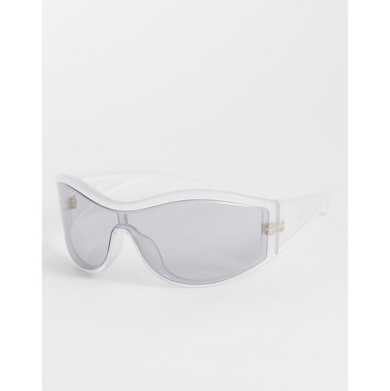 & Other Stories wrap around visor style sunglasses in silver