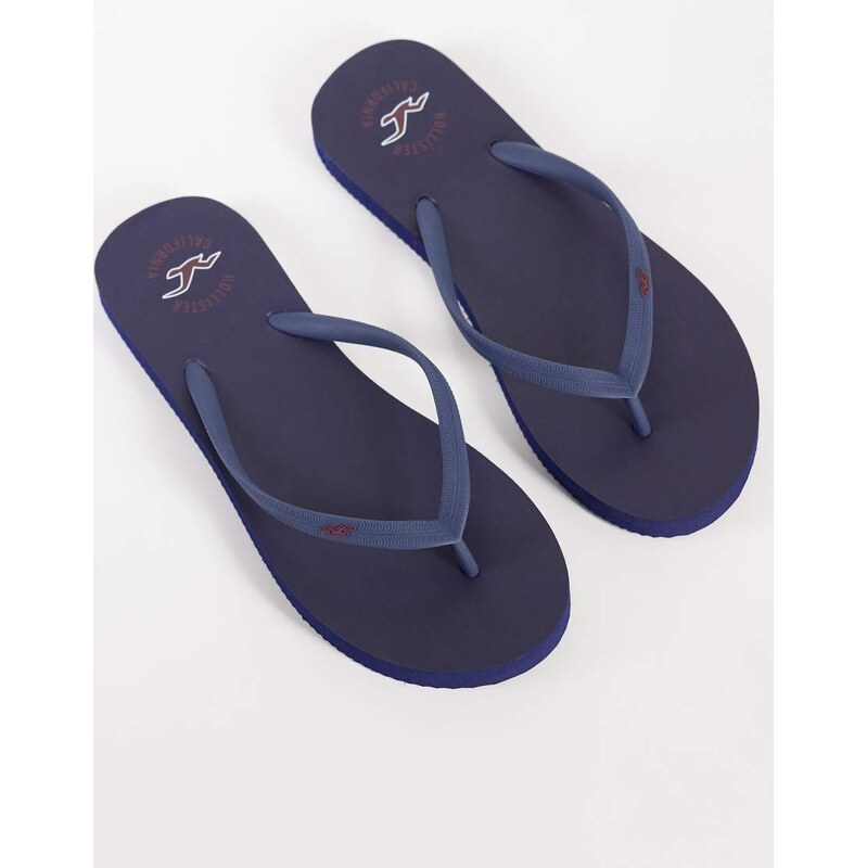 Hollister flip flops in navy 114856506