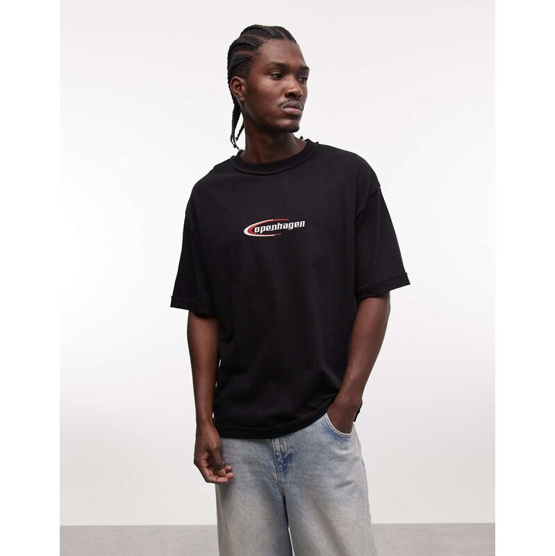 ASOS DESIGN oversized t-shirt with Copenhagen front graphic in