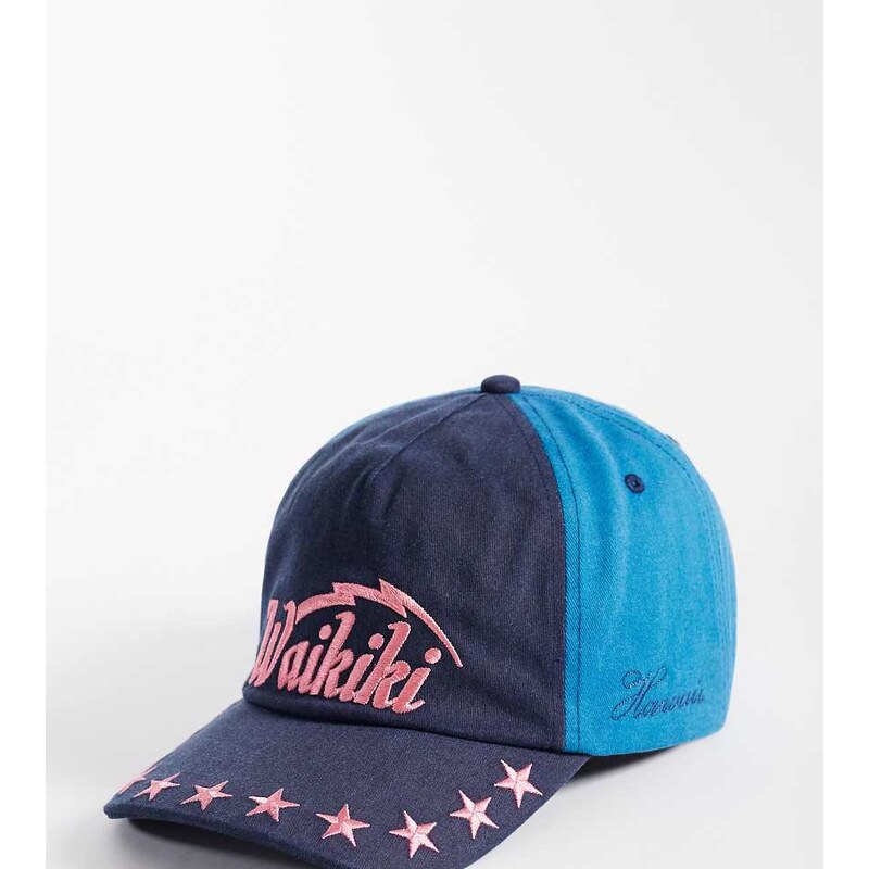 COLLUSION washed surf cap with embroidery in multi 115071056